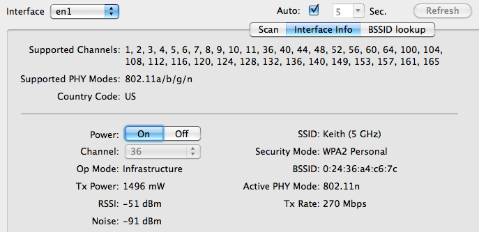 how to scan wifi channels osx 10.11